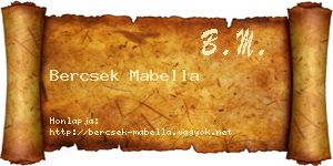 Bercsek Mabella névjegykártya